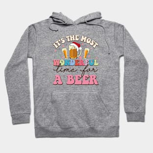 It's the Most Wonderful Time For A Beer Funny X-Mas Hoodie